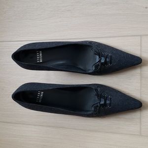 Stuart Weitzman Gray Flannel Lace Up Pumps Women's 9